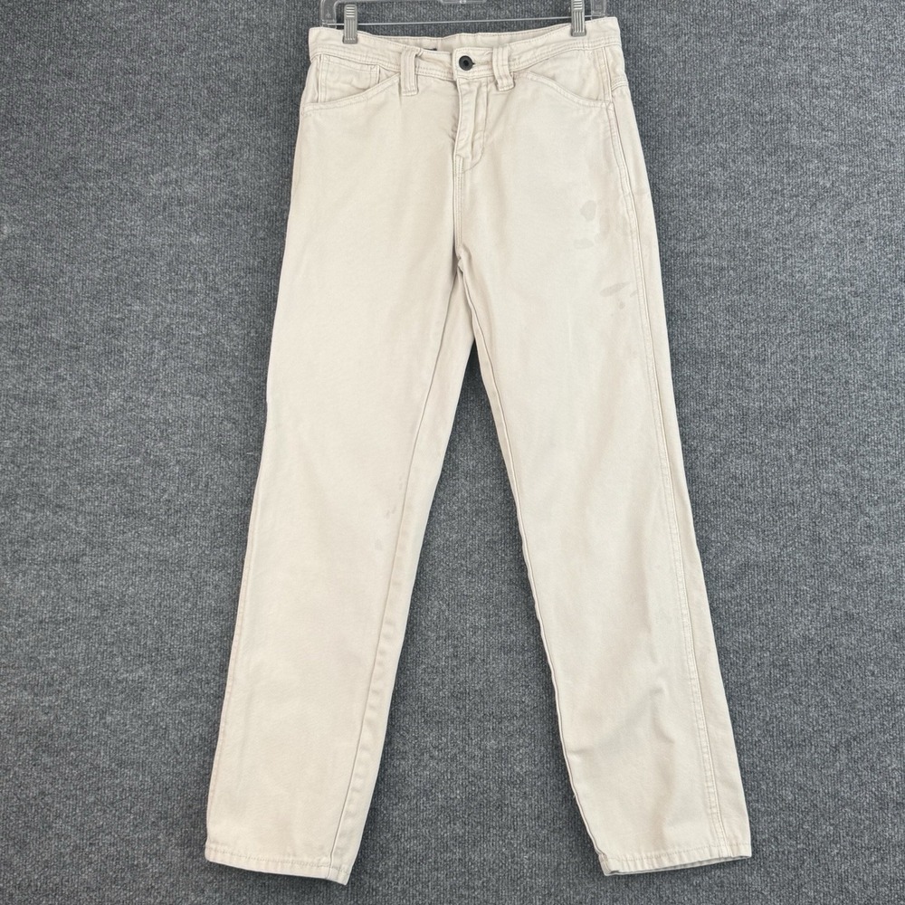 Roark Carpenter Jeans Mens 30x30 Cream Denim Workwear Outdoor Canvas Straight